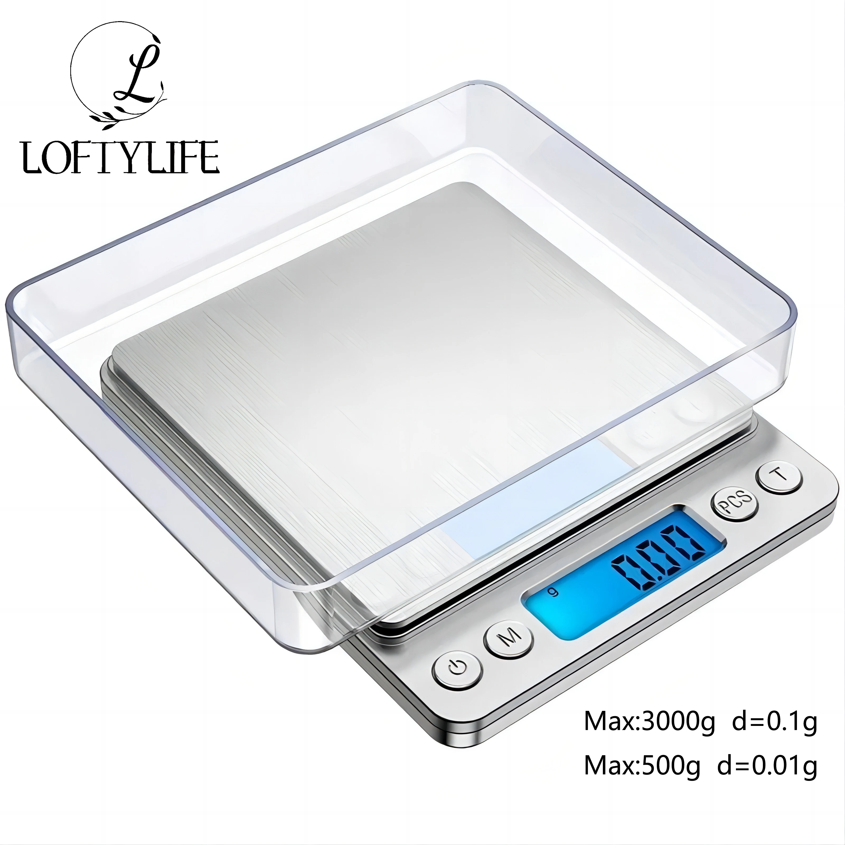 500g/0.01g Digital Kitchen Scale Mini Jewelry Scale Food Scales Digital Weight Gram and Oz Digital Gram Scale with LCD/ Tare