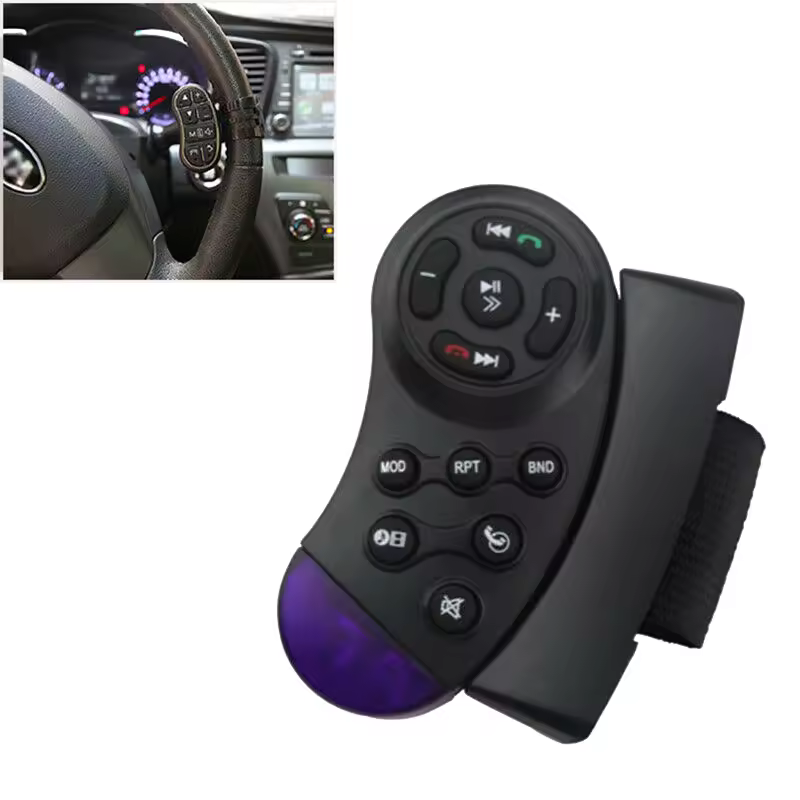 1pc האוניברסלי רכב הגה שלט רחוק מתג רכב MP3 DVD סטריאו כפתור