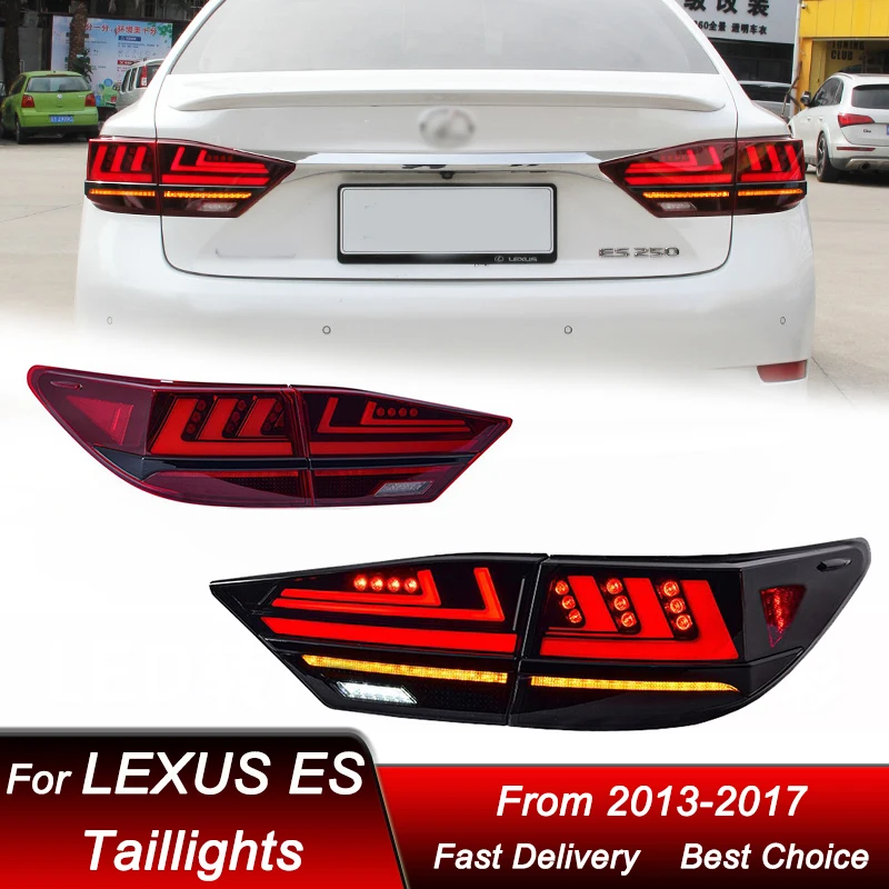 Car styling Tail Lights For Lexus ES ES250 2013-2017 new style full LED Tail Lamp Dynamic Turn Signal Light Tail Lamp Assembly