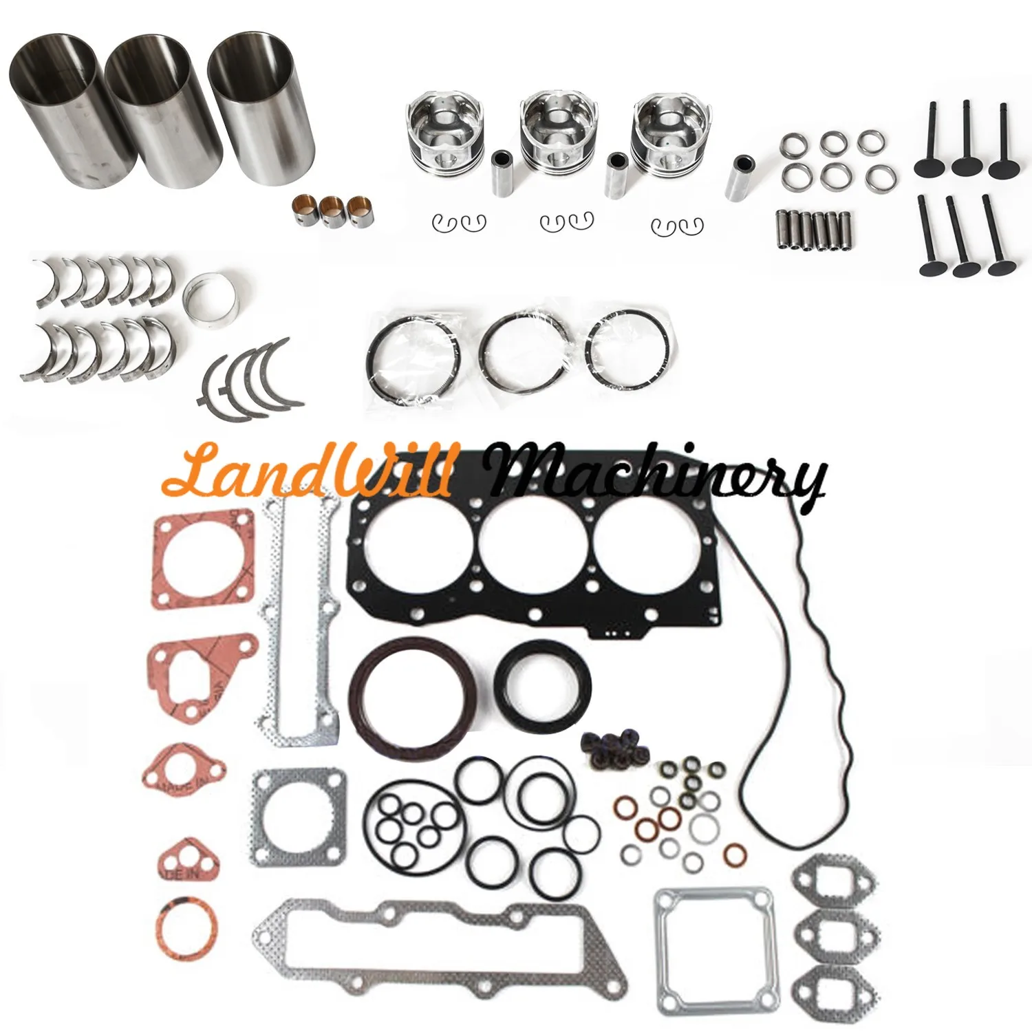 3D82AE Overhaul Rebuild Kit Fits Komatsu Excavator PC27MR-2 PC27MR-3 PC25R-8