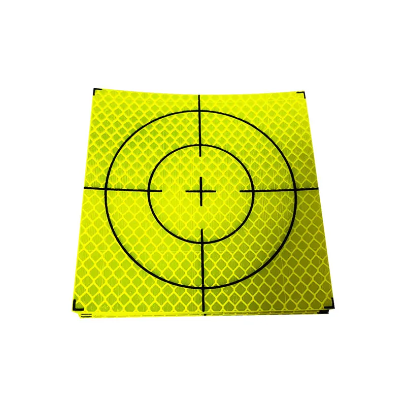 10cm Reflector Sheet For Total Station Survey Geography Fluorescent Green Sheet Reflective tape Sticker  100 * 100 mm 20 100PCS