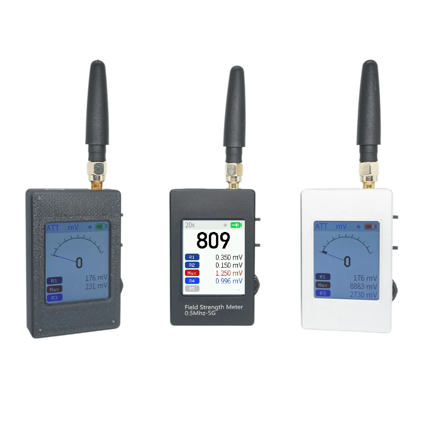 1pc Handheld Field Strength Meter 0.5–5 Broadband Digital Pointer Graph Logger Four Display For Field Strength Measure