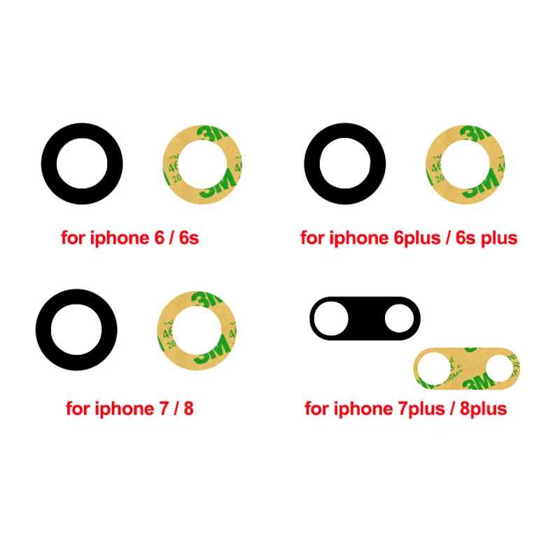 1 Set Rear Camera lens Sapphire Glass For iPhone X XR Xs Max 11 12 Pro max camera glass replacement kits with 3M Glue Tape tools