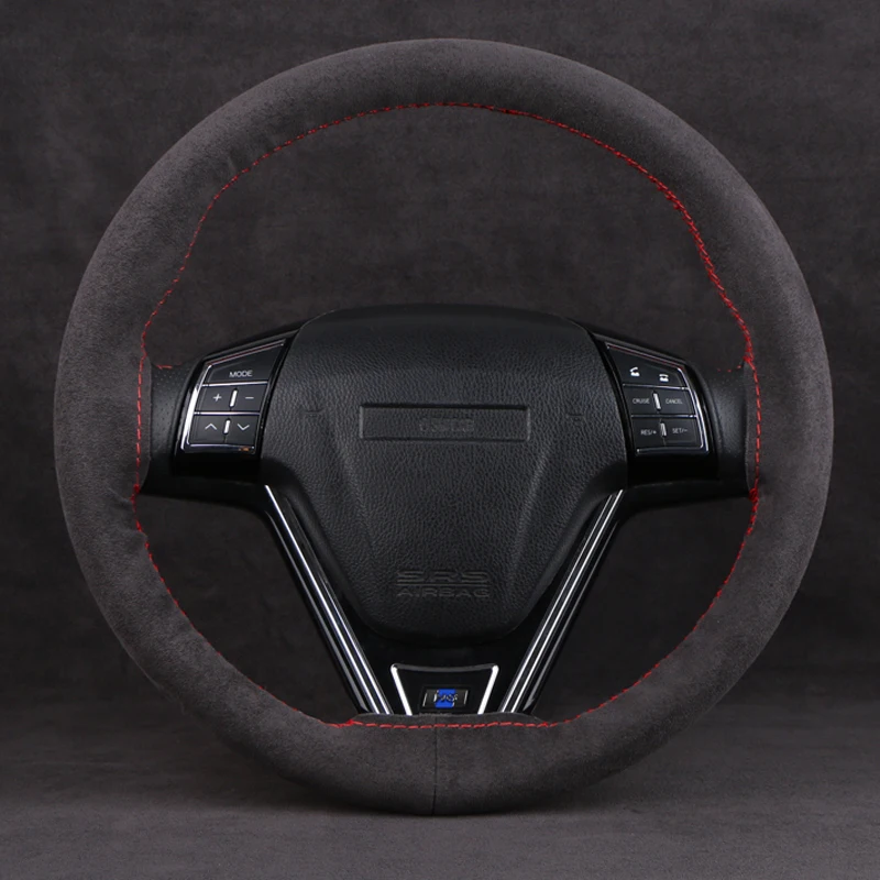 DIY Hand Sewing Car Steering Wheel Cover Universal 38cm Suede Auto Steering Wheel Braid Durable Car Accessories