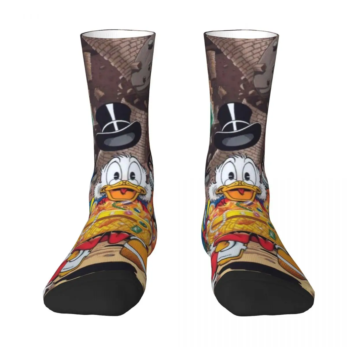 Scrooge McDuck Socks Winter Stockings Fashion Couple Soft Socks Printed Outdoor Sports Non Slip Socks