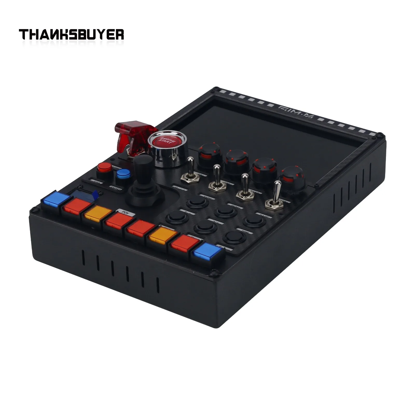 SIMX V7 PRO 7 "RGB Knoppenkast Sim Racing Knoppenkast Racing Simulator voor Thrustmaster Simagic & Voor MOZA