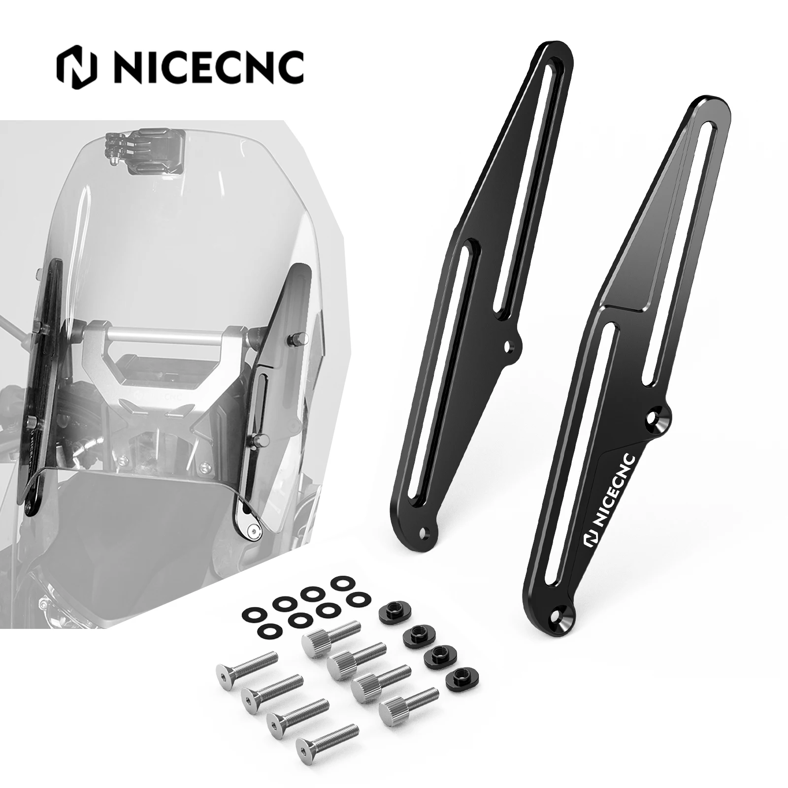 

For 2019-2024 Yamaha Tenere 700/Rally Edition Windshield Brackets Windscreen Raise Support Holder for Yamaha Tenere 700 WR 2022