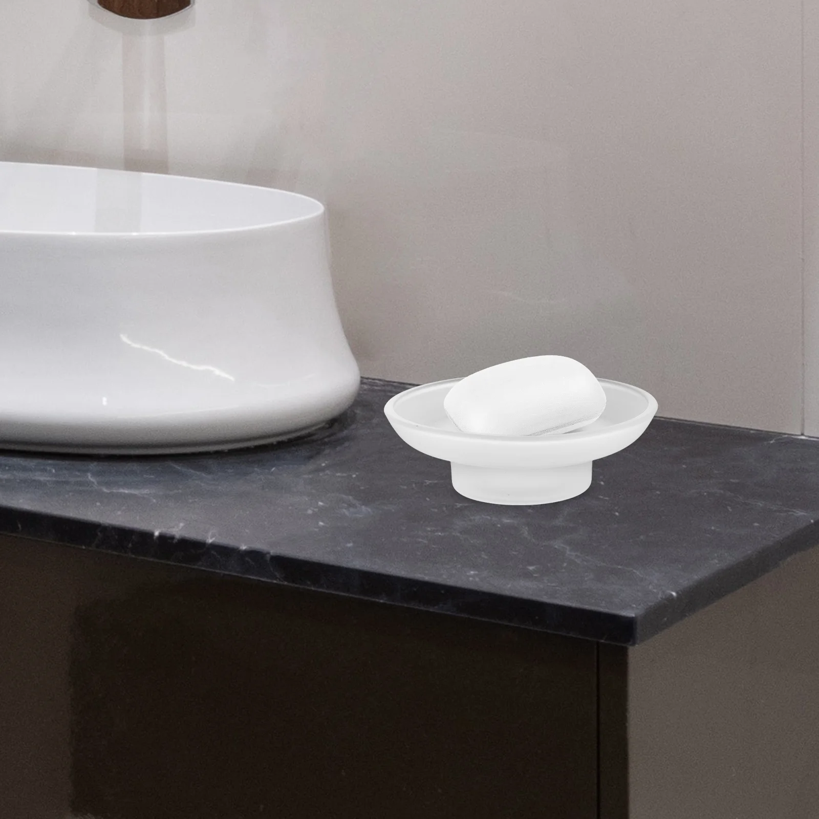 2 pezzi portasapone in vetro trasparente elegante supporto da bagno autodrenante per bar sapone gioielli ciotola di olio profumato scaldatore di cera di ricambio