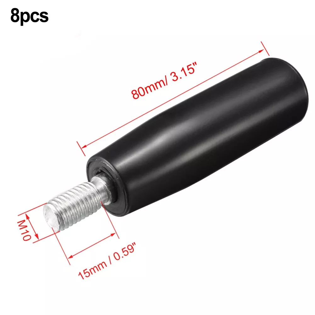 2/8pcs Revolving Handle Threaded Stem Design Replacement For Milling Machine Lathes Grinding Machine Accessories