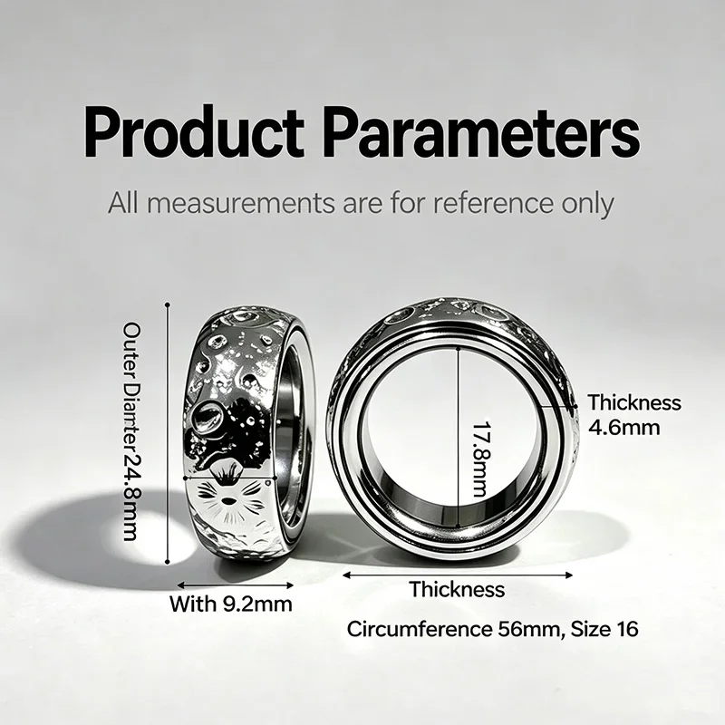 Minimalist EDC Fidget Ring EDC Anti Stress Fidget Spinner Calm Nerves Fidget Toy ADHD Anti-anxiety Toys