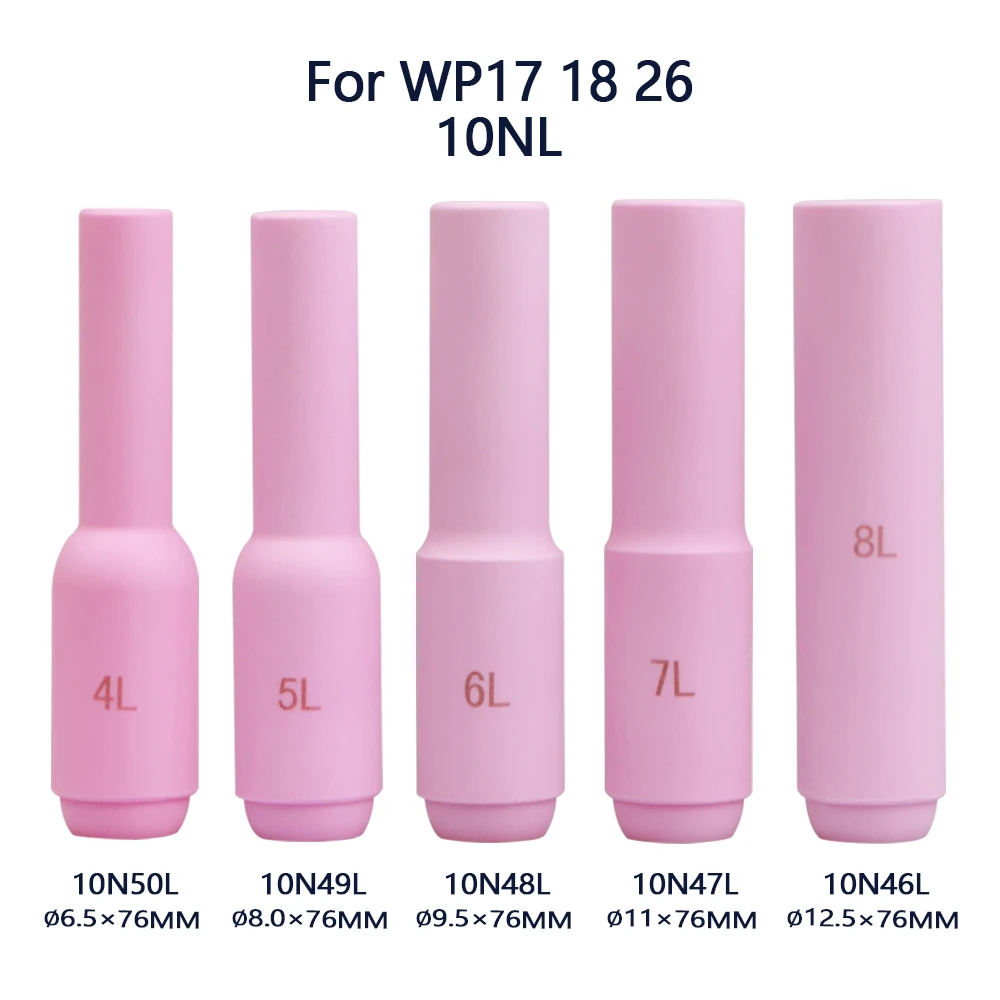 

10Pcs /Box 76mm 10N46L 10N47L 10N48L 10N49L 10N50L 76MM Alumina Nozzles For TIG Nozzle WP17 WP18 WP26 Welding Torch Accessories