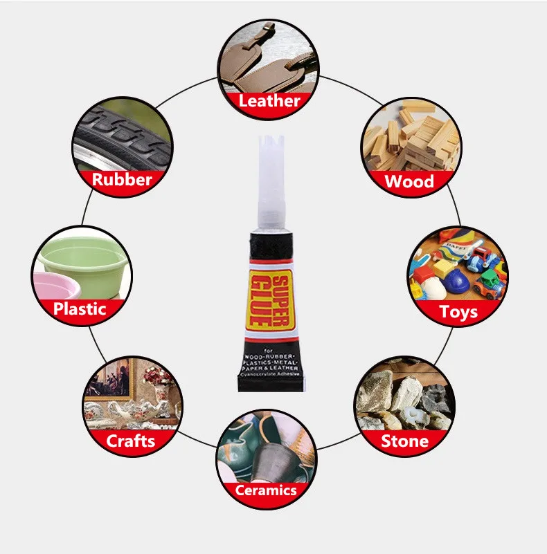 Portable Fast Dry Super Liquid Glue 502 Repair Shoes Rubber Leather Wood Metal Phone Screen Glass Home Office Supply Adhesive