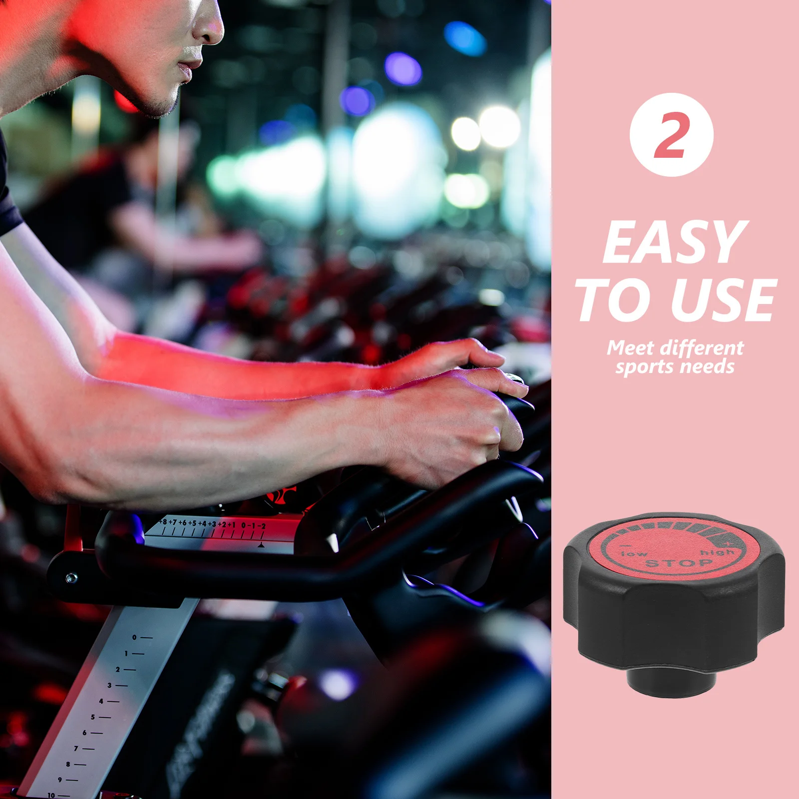 

Fitness Brake Knob Replacement Parts For Exercise Bikes Speed Adjustment Ergonomic Design Compatible Indoor Cycling Bike