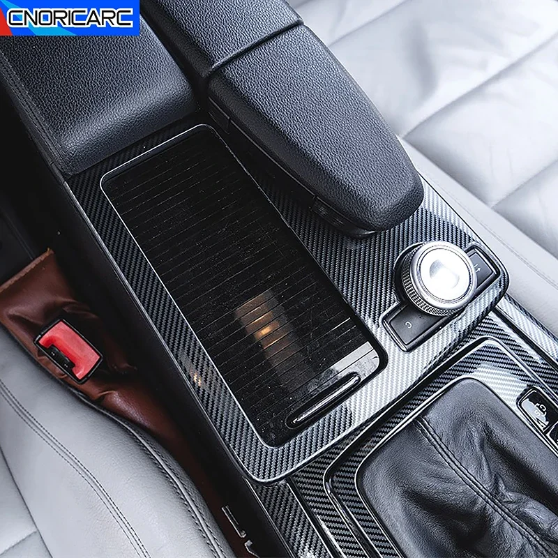 Console Gear Shift Water Cup Panel Frame Decoration Sticker Car Accessories For Mercedes Benz E Class Coupe W207 C207 2009-2013