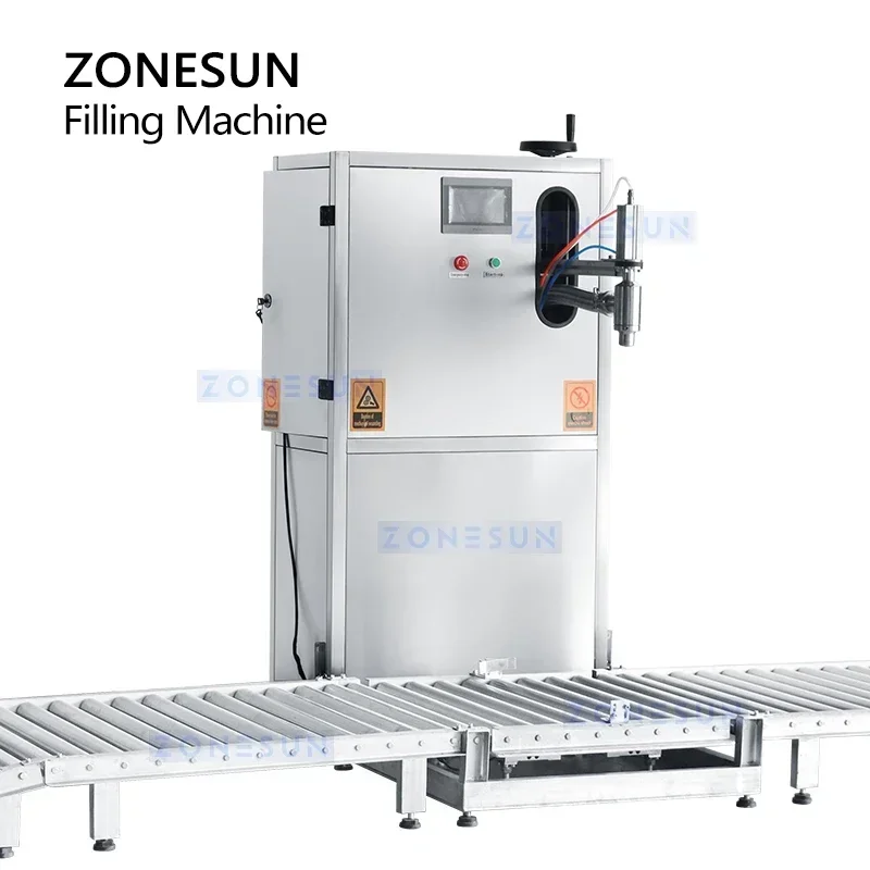 ZONESUN Trommelfüller Zahnradpumpe Flüssigöl Rostentferner Fass Wiege zum Befüllen Maschine Rollenförderer ZS-YTW250L
