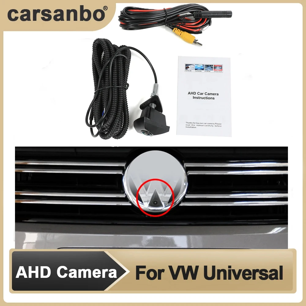 

Car AHD Front View OEM Camera HD Night Vision Fisheye 150°Chrome Camera For Volkswagen Universal Parking Monitoring System