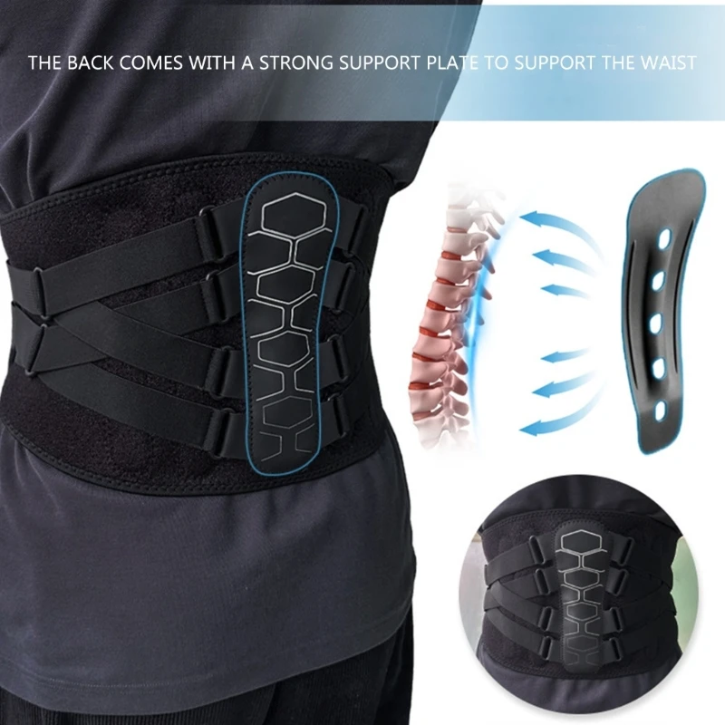 Ergonomic Lower Back Brace With Lumbar Pad Breathable Lumbar Support Belt