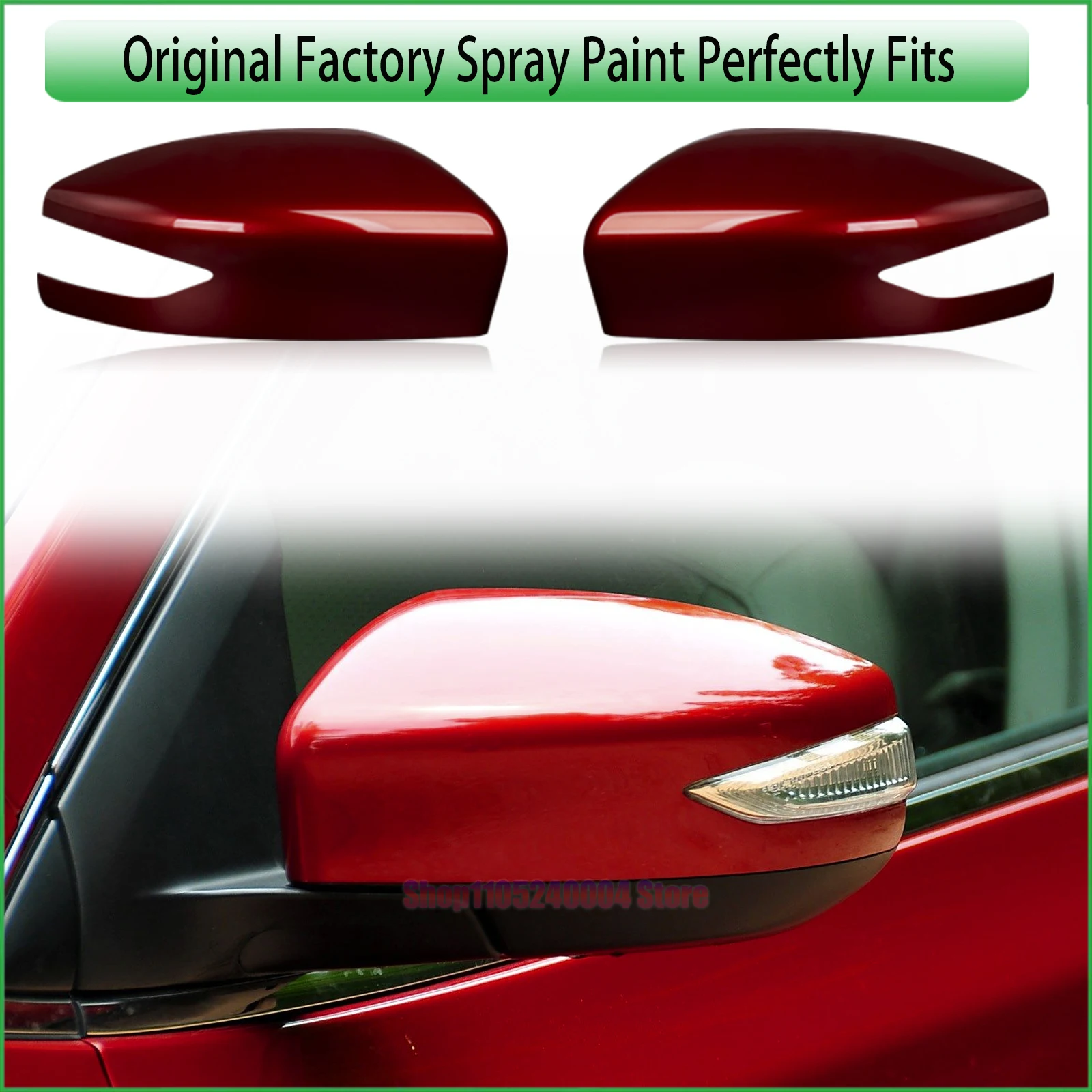 Compatible Rearview Mirror Cover Cap Housing WITH Signal Light For Nissan Sentra 2013-2019 Car Exterior Accessories