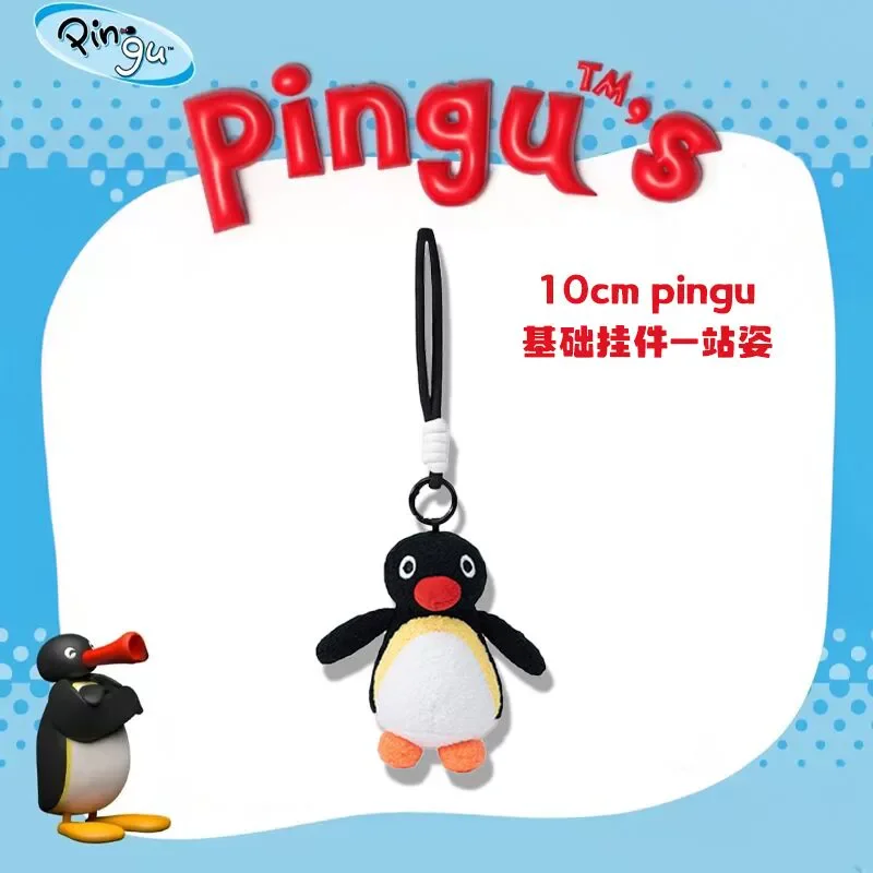 Pingu dos desenhos animados série de personagens animados brinquedos na moda bonito pelúcia animal boneca mochila pingente decoração periférica surpresa presentes