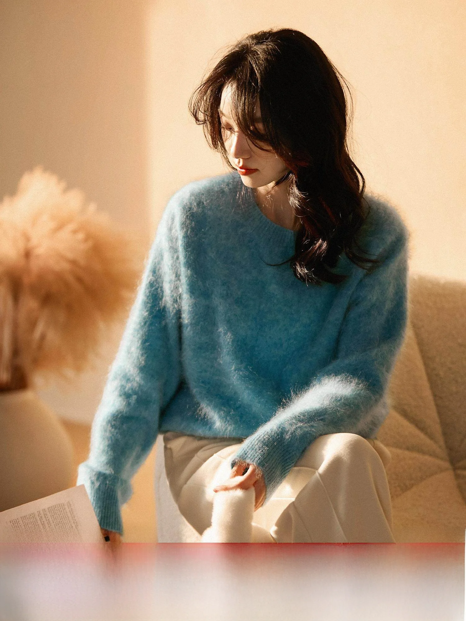 

Xhange Royal Camel Hair вязаный свитер Sl Overhead Faionable Brued Camere женский зимний повседневный удобный топ