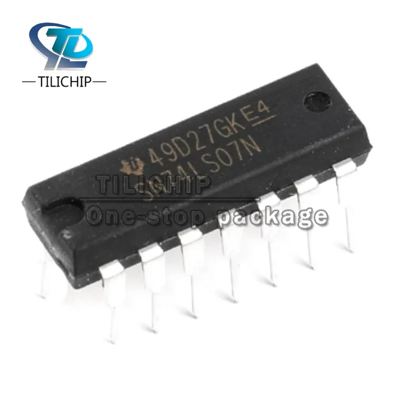 10PCS-20PCS  Brand new 74LS07 DIP-14 SN74LS07N Buffer/Driver/Receiver Chip Original IC