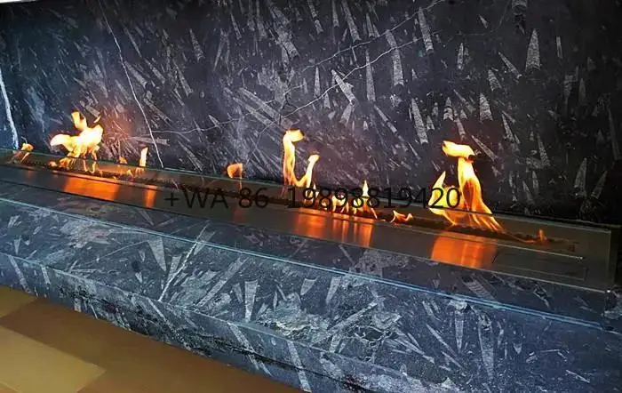 Professional Energy Efficient Steel Linear Minimalist  Water Vapor Fireplace, Atomized Remote Control Insert for Interior Decor