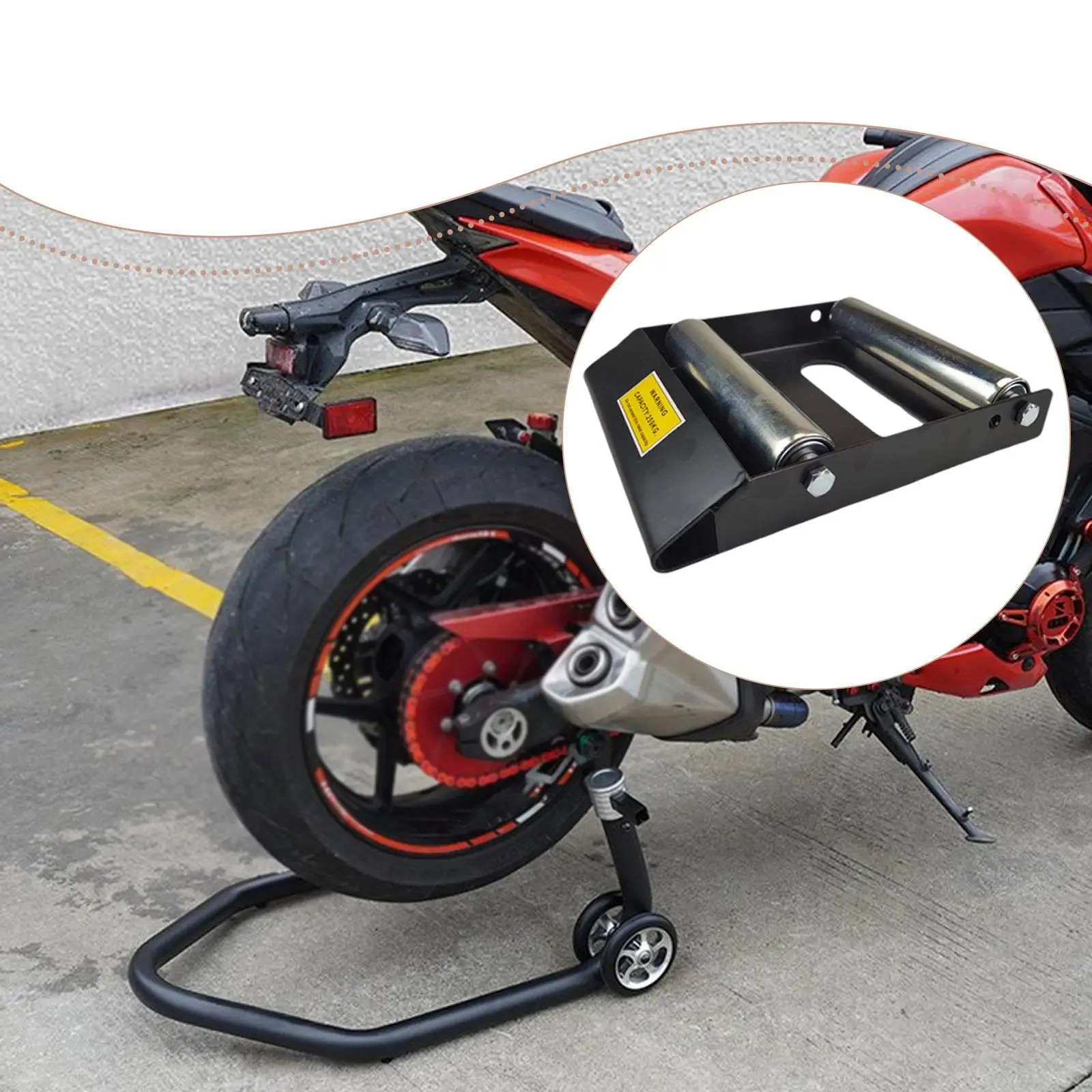 Motorcycle Wheel Cleaning Stand Heavy Duty Paddock Stand Wheel Roller Stand
