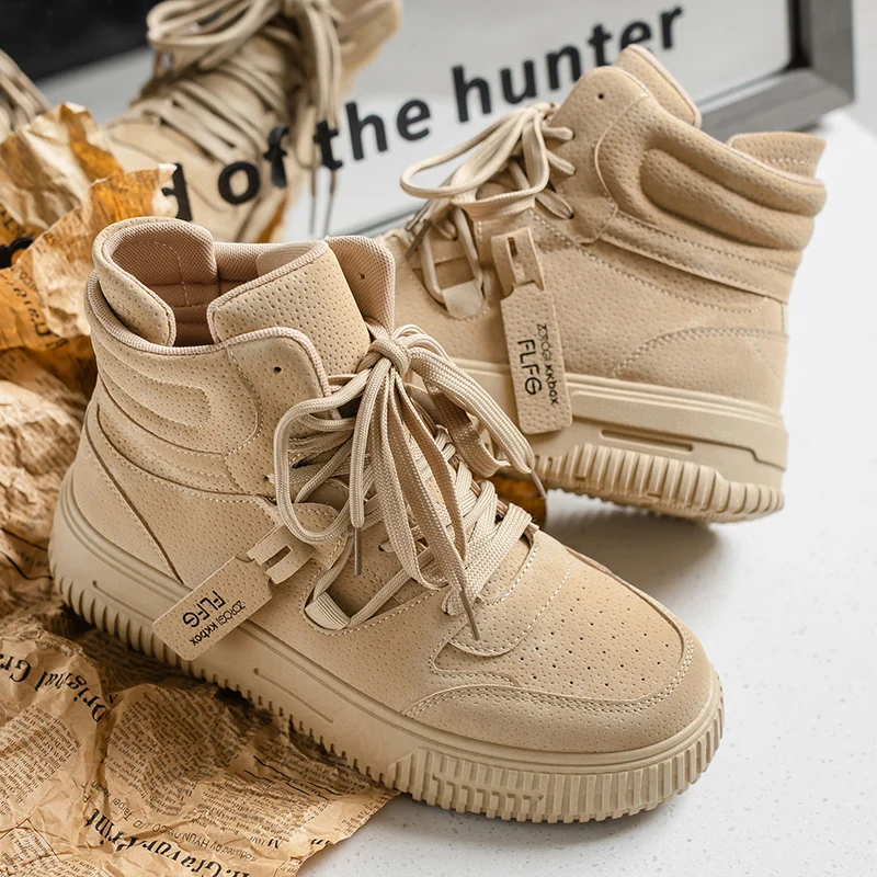 

New Autumn/Winter Men's Casual Sneakers Thick Sole Height Increasing Men's Shoes High Top Sports Shoes Men's Sneakers Large Size