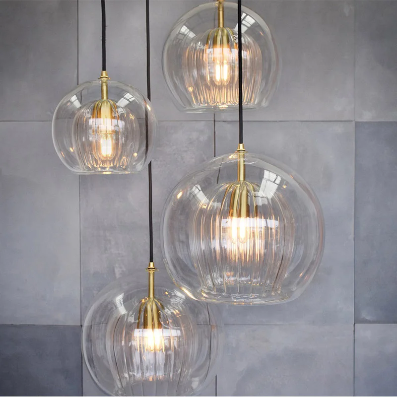 modern led pendant light abajur de bola de vidro dourado luzes suspensas para sala de jantar iluminacao de decoracao do quarto 01