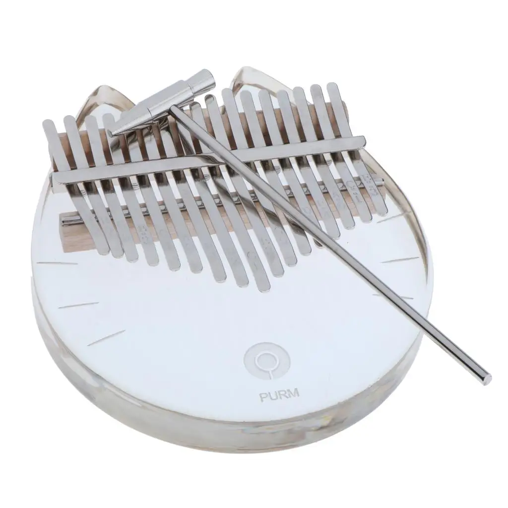 Kalimba 17 Key Acrylic Transparent Thumb Piano Crystal Mini Musical Instrument for Kids Beginners Home Studio view 5