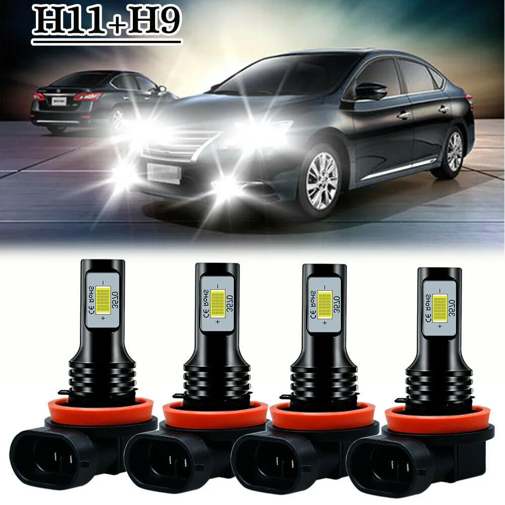 

2Pcs H4 H7 H11 H10 LED Car Headlight Bulbs 3000K 6000K PSX24W 9005 HB3 9006 HB4 H8 H1 H3 Auto Lights Automobile Driving Fog Lamp