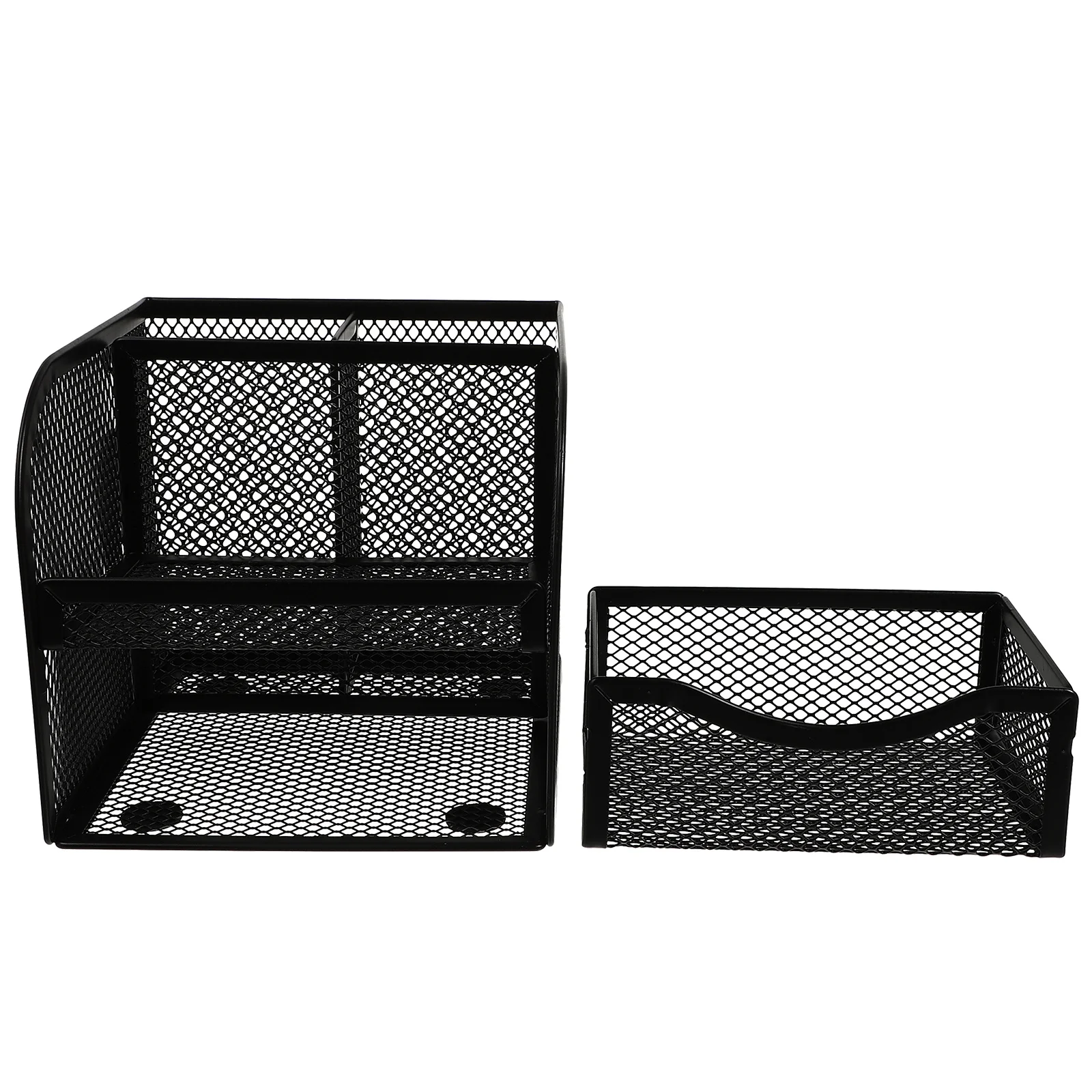 Metal Desk Organizer Multi-Grid Storage Box Sturdy Desktop Sundries Holder for Office Home Study Stationery Jewelry Cable