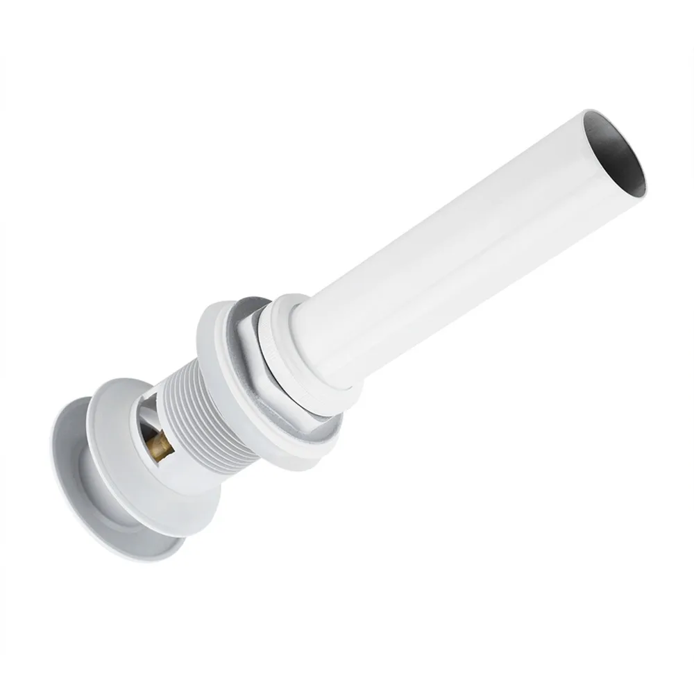 Practical Push Bounce Drain Stopper Brass White Coating Basin Sink Drain Push Button With Overflow Hole Sink Drainer For Kitchen