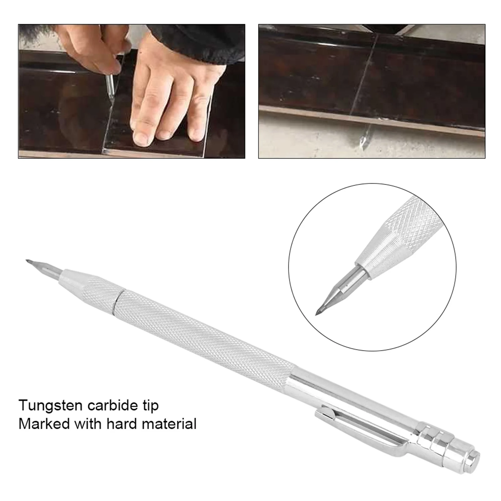 Carving Pen Scribing Pen Ceramic Scriber Strong Magnetic Scribing Pen Knurled Aluminum Handle Tungsten Carbide Tip Glass Marker