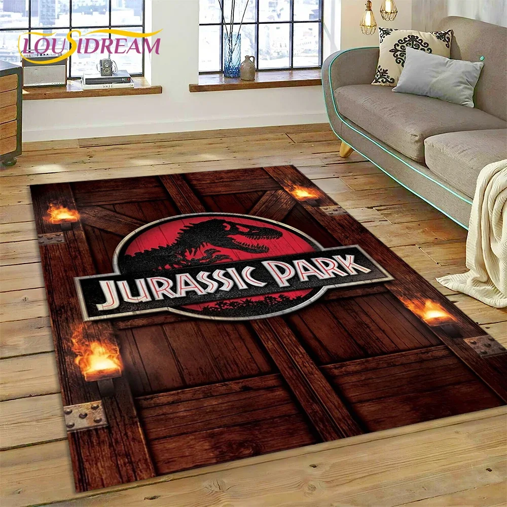 Cartoon Jurassic Park Dinosaur Dino Carpet Rug for Bedroom Living Room Home Sofa Decoration,Children Game Large Decor Floor Mat