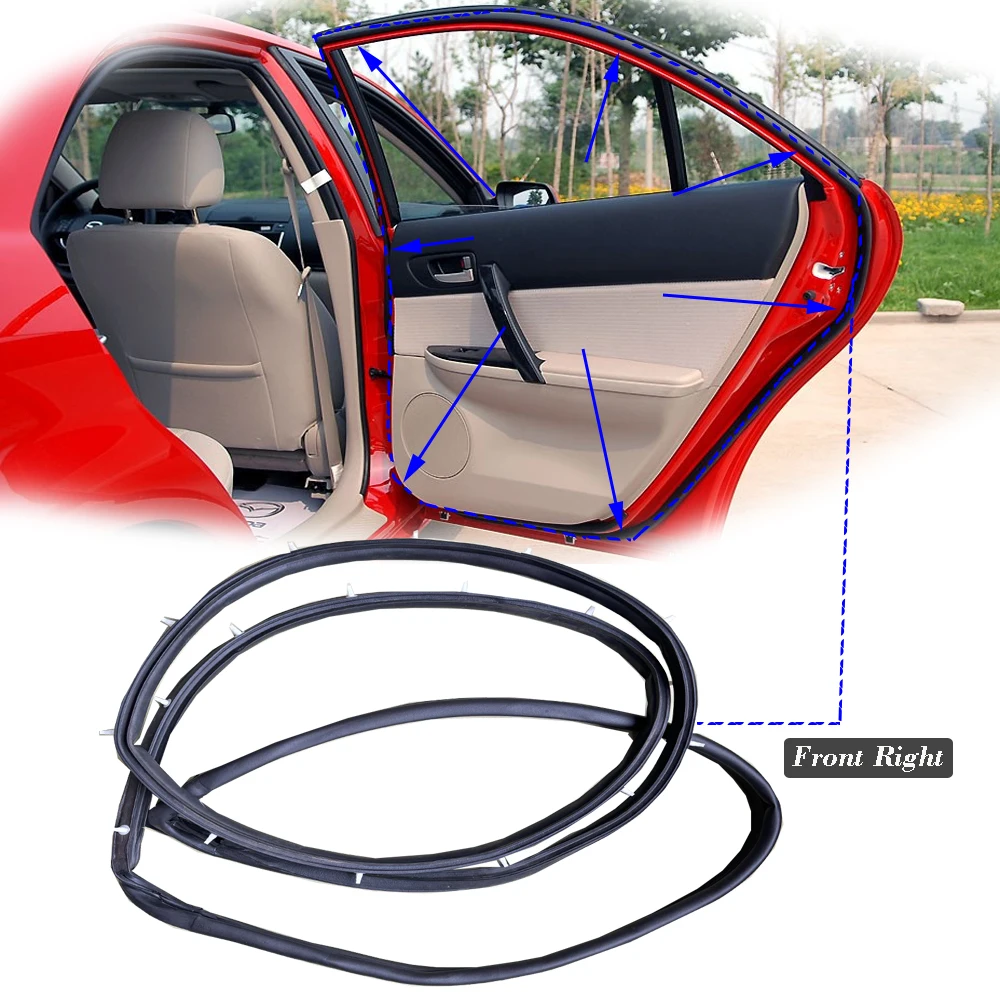 

Roavia Car Body Rubber Door waterproof sealing strip For Mazda 6 2002-2008 GG