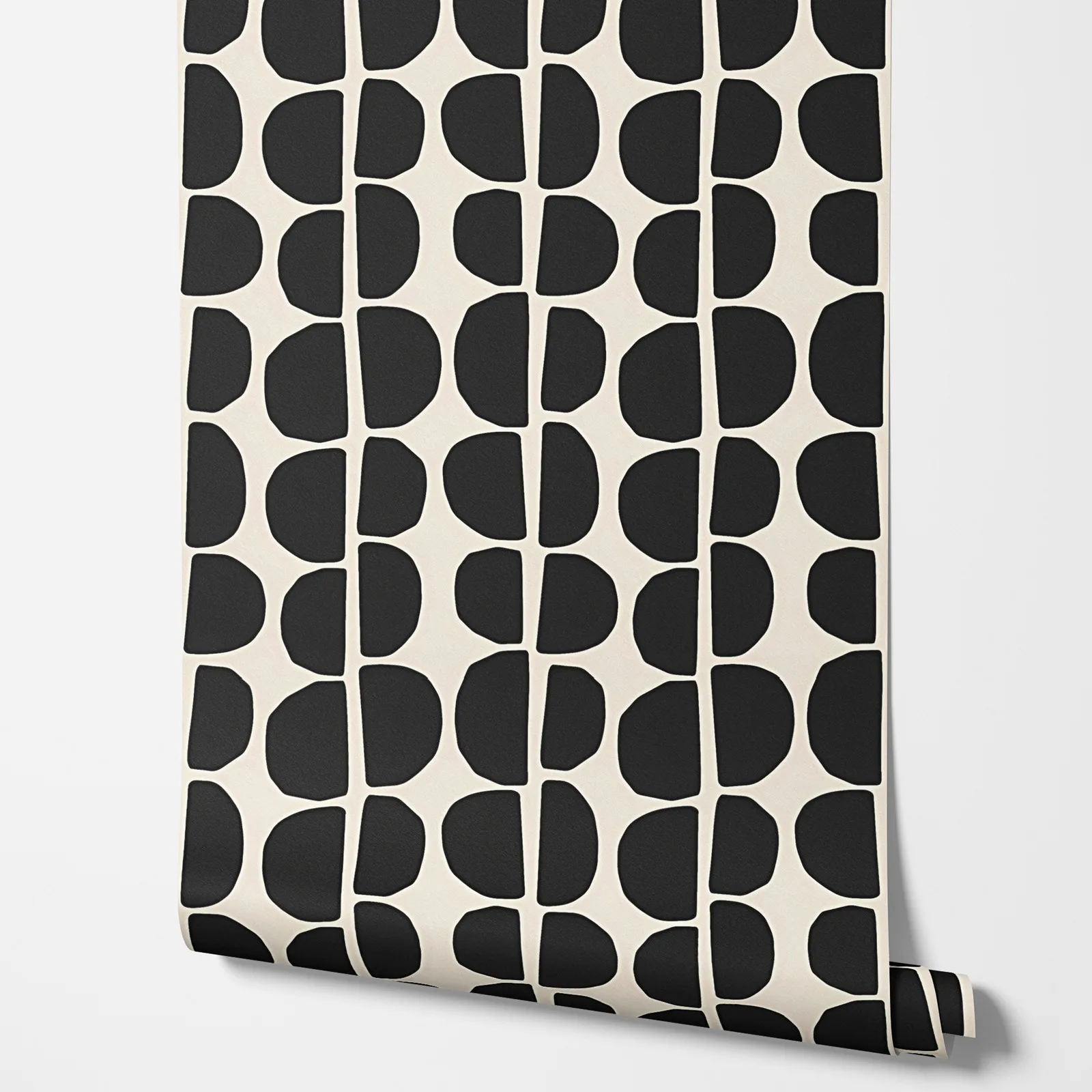 Black and Beige Abstract Dots Wallpaper,Peel and Stick Or Traditional Wallpaper Two Options,Modern Room Wallpaper,Custom Color