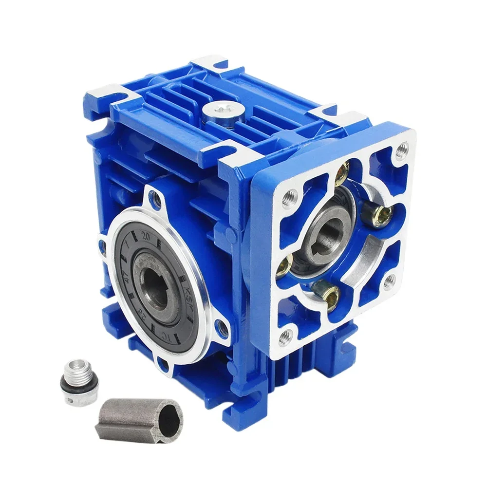 High Torque Reducer Worm Gear Gearbox Reducer Ratio 5:1-80:1 for NEMA23 Motor + Shaft Sleeve Adaptor 8*11mm