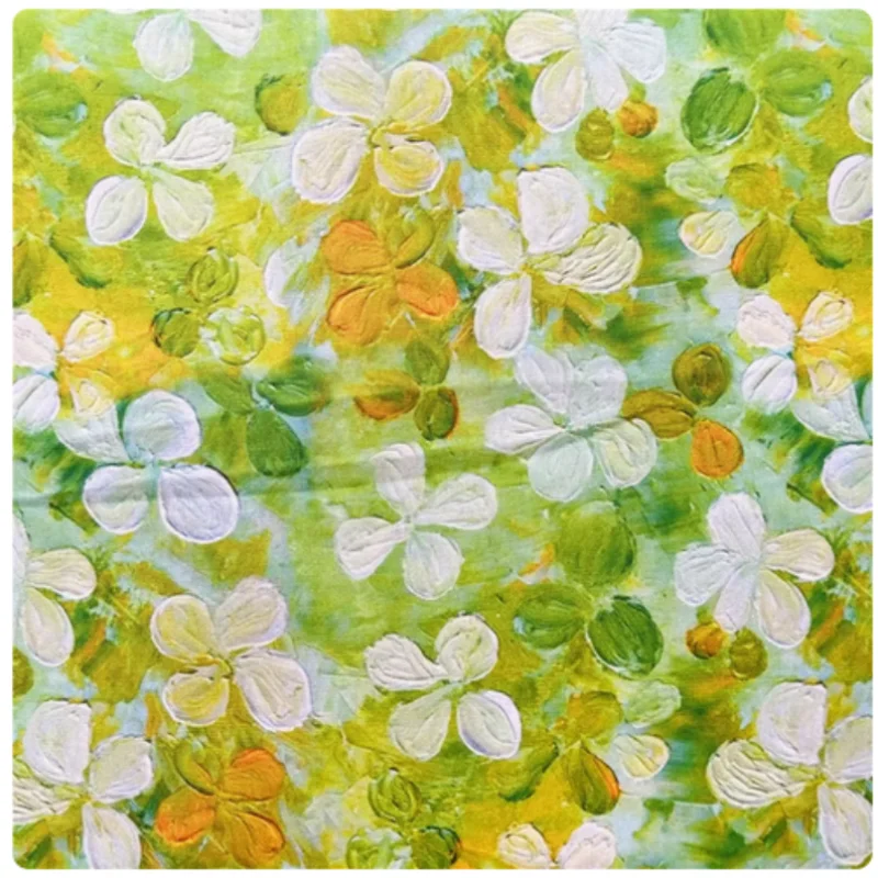 

Imitate Four-Leaf Print Pure Cotton Plain Fabric, Handmade DIY Garment, Dress, Notebook Pillow Cap Sewing Cloth, M126