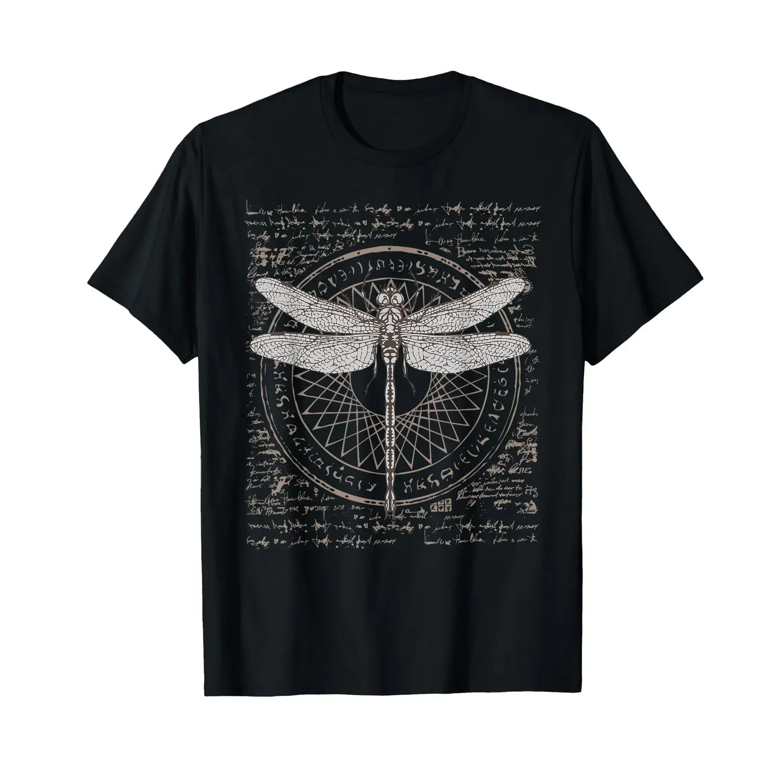 Old Science Dragonfly Study T Shirt Alchimie Symbol vintage Washed Top For Everyday Wear designer clothes homme Comfortable