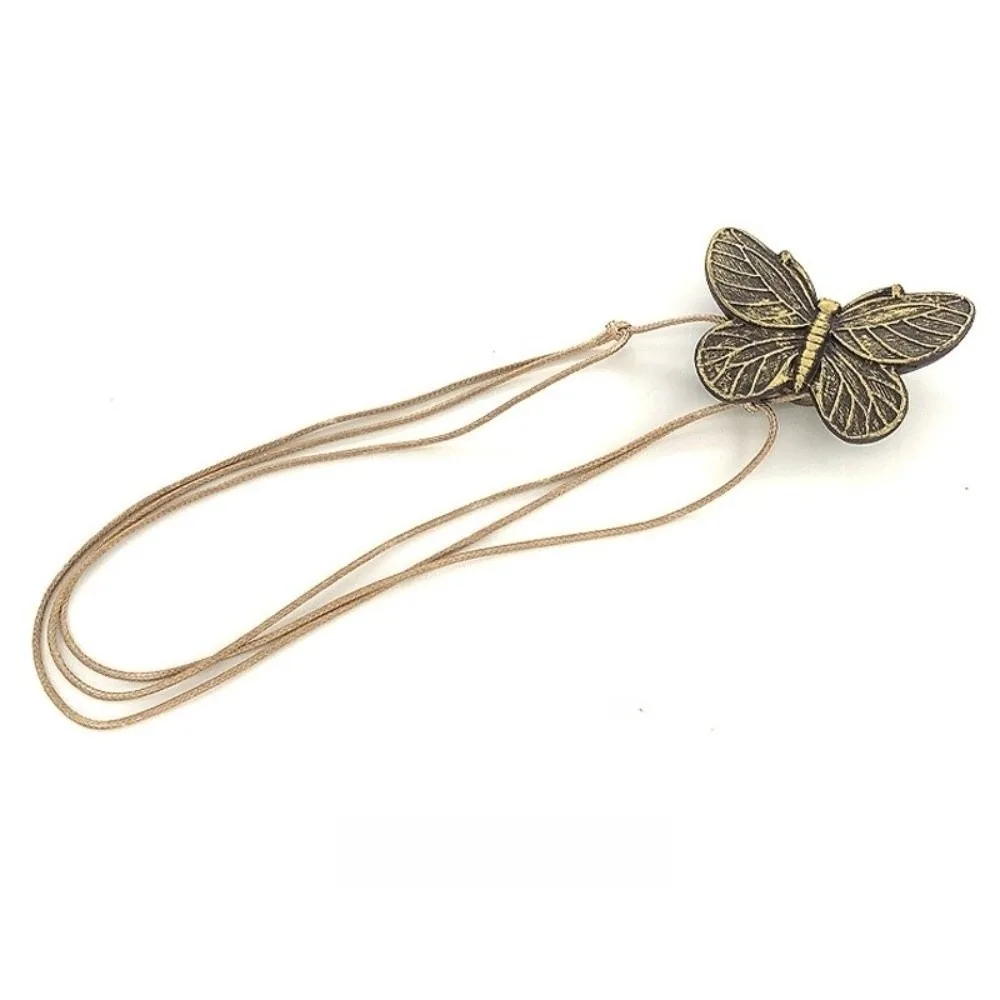 Plastic Magnetic Curtain Tieback Magnetic Closure Butterfly Shape Curtain Buckle Portable Adjustable Rope