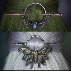 Lady Vintage Metal Chopsticks Nordic Style Headdress Gothic Punk Hair Sticks Girls Hair Accessories for Women Creative Gifts