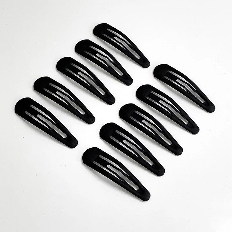 10pcs of simple black hair clips for women, ideal for fixing bangs and backcombing. image 4