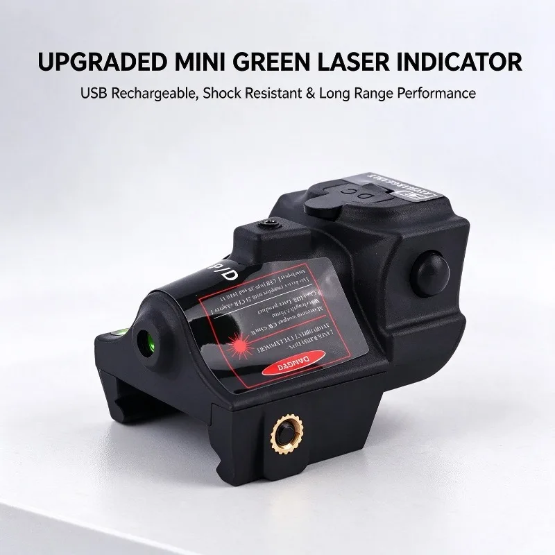 Mini USB Charging Green Light Marker, Shockproof Long Distance Locator, Hobby Diorama Scene Layout Mount Gadget