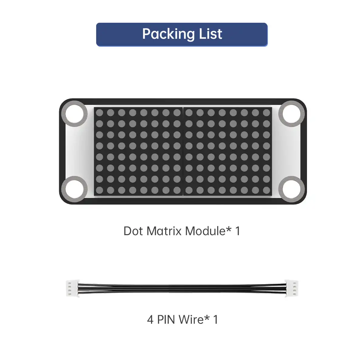 3PCS Dot Matrix Modul Hiwonder Roboter Auto LED Licht Modul DIY/MCU Steuerung