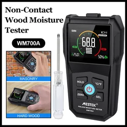 WM700A Non-Contact Wood Moisture Tester Full Angle Inverted Wood Humidity Tester LCD Digital Nondestructive Humidity Meter