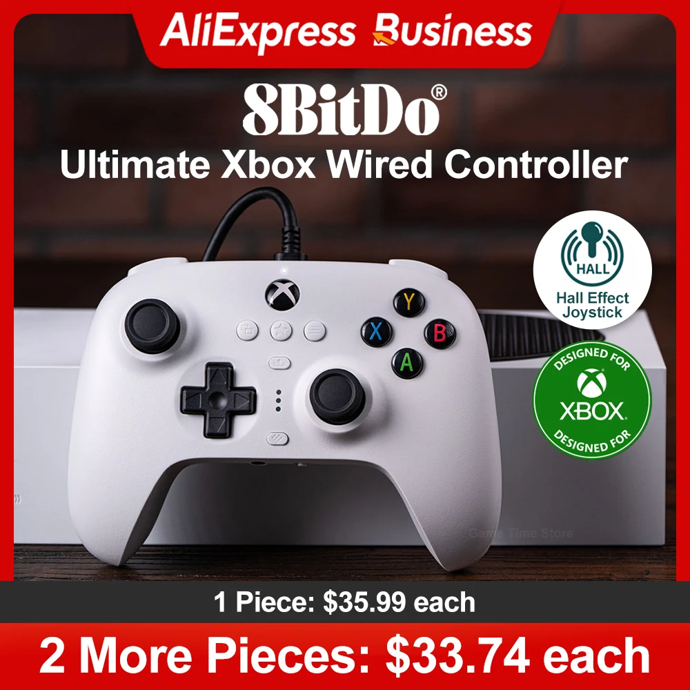 

8Bitdo Ultimate Xbox Wired Gaming Controller Gamepad Updated Hall Effect Joysticks for Xbox One Xbox Series S X PC Windows 10 11