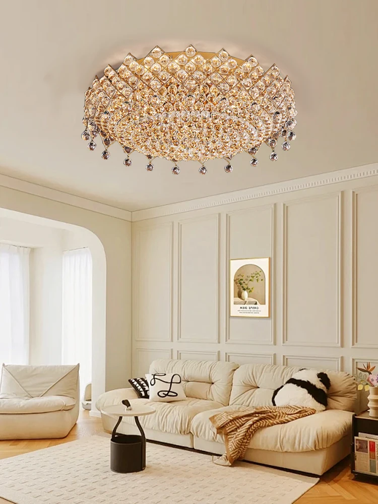 

Modern Crystal Ball Ceiling Lamp Luxury Home Decoration Gold Light Fixture Living Room Bedroom Lamparas De Techo Lustres