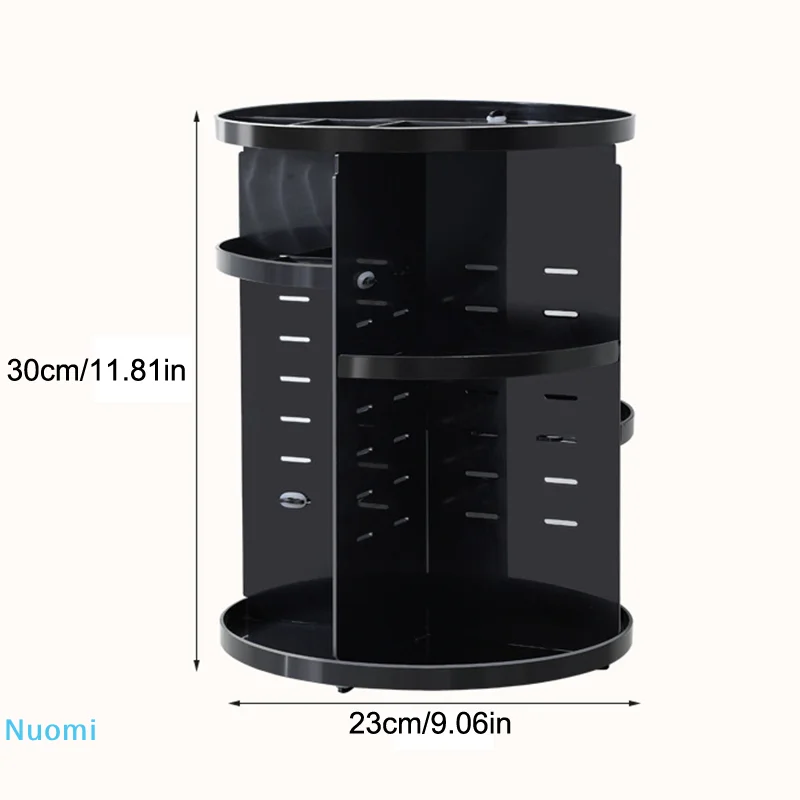 

【B】 Вращающаяся на 360 градусов коробка для хранения макияжа, большая емкость, прозрачный настольный органайзер, домашний комод, полка для ухода за кожей духов