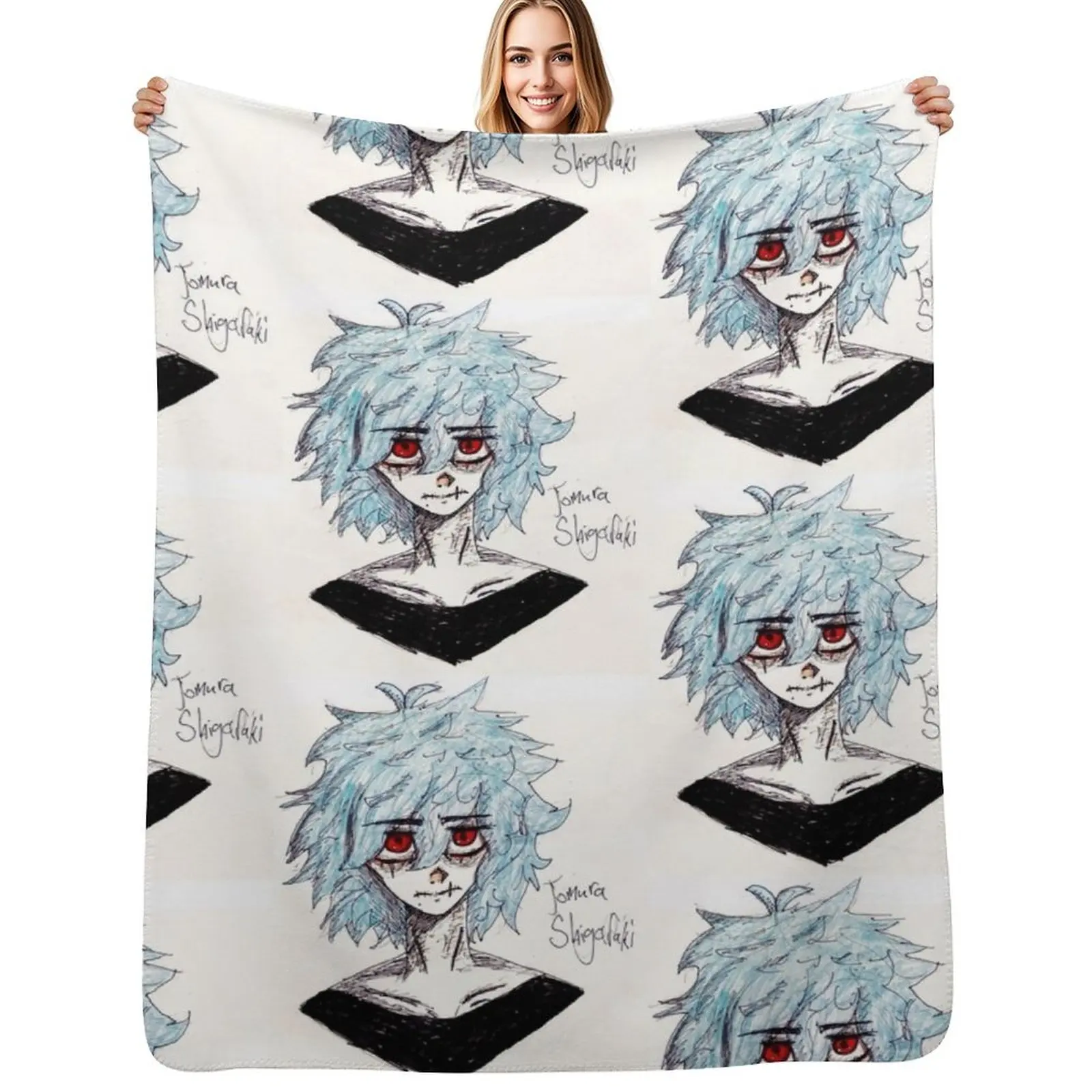 

Tomura Shigaraki Throw Blanket halloween Soft Plush Plaid heavy to sleep Designers Blankets